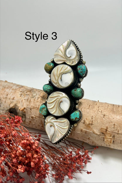 Biggie Hearts For You Shell Center Ring - ivyandlavyboutique ivyandlavyboutique
