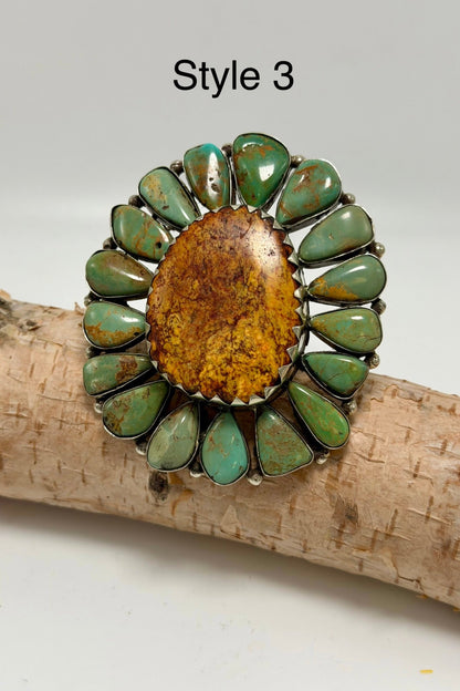 Biggie Turquoise Statement Ring - ivyandlavyboutique ivyandlavyboutique
