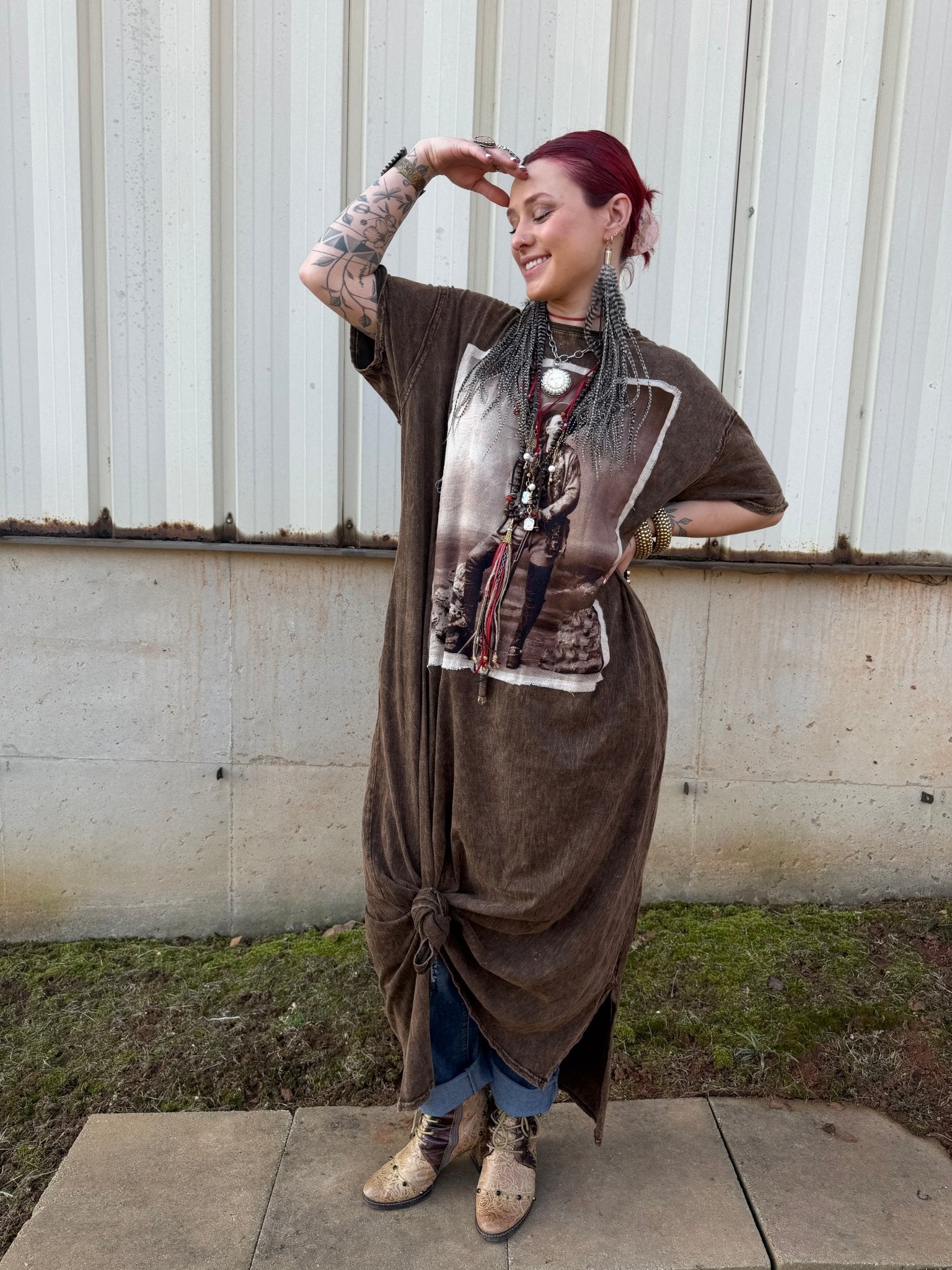 Billie The Kid T Shirt Dress - ivyandlavyboutique I LOVE LINEN