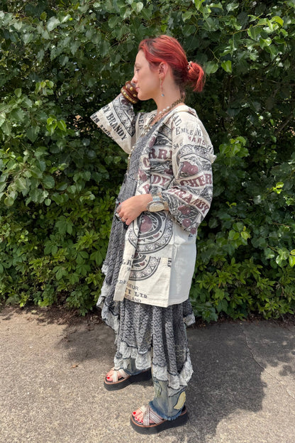 Black Cherry COTTON HOODED BLAZER - ivyandlavyboutique Kathmandu Imports