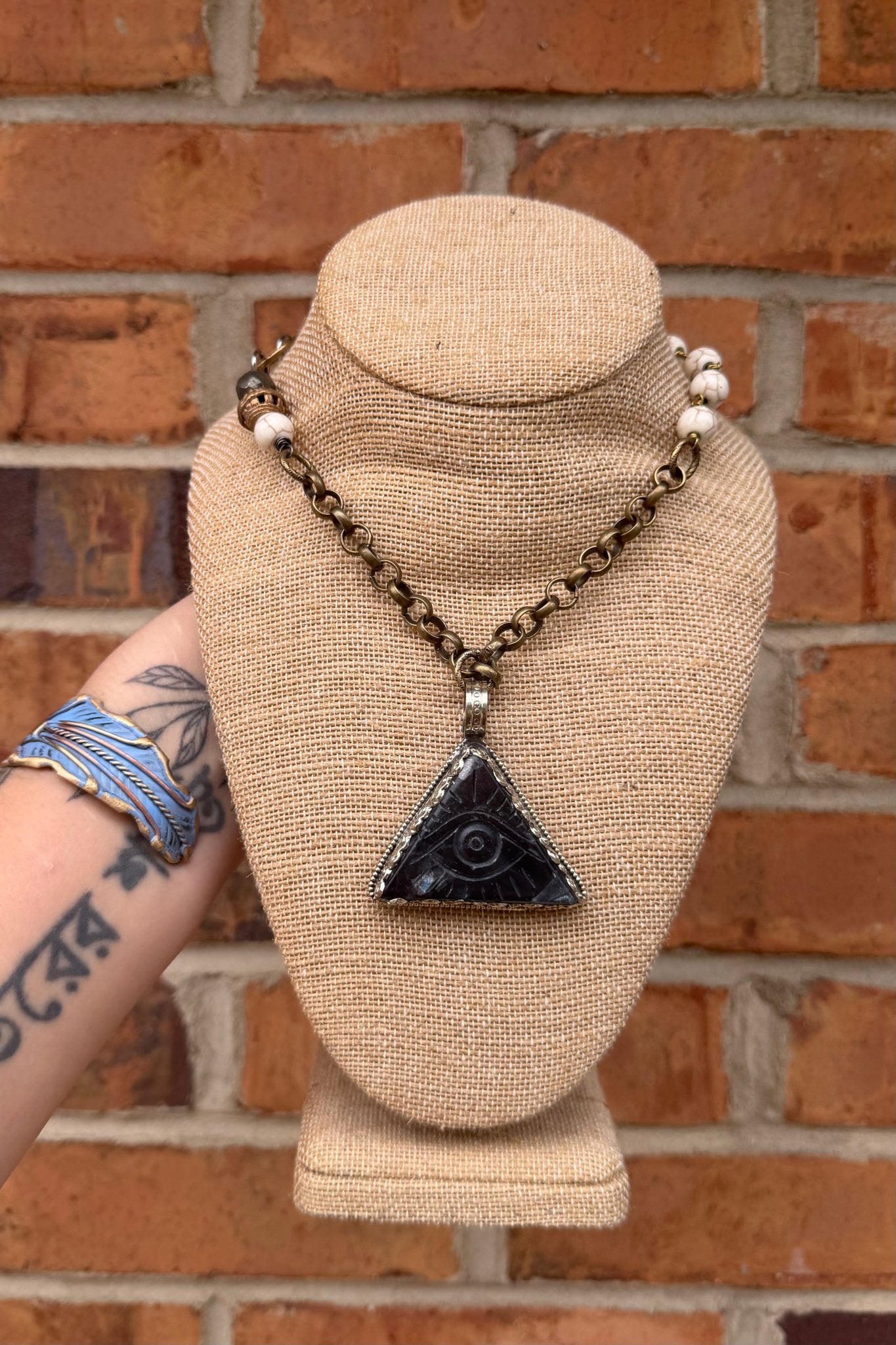 Black EYE Statement Handmade Necklace - ivyandlavyboutique ivyandlavyboutique