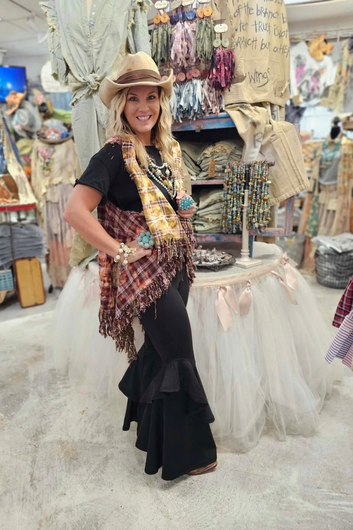 Black Ruffle Leggins - Boho Wanderlust Boutique A Rare Bird Shop