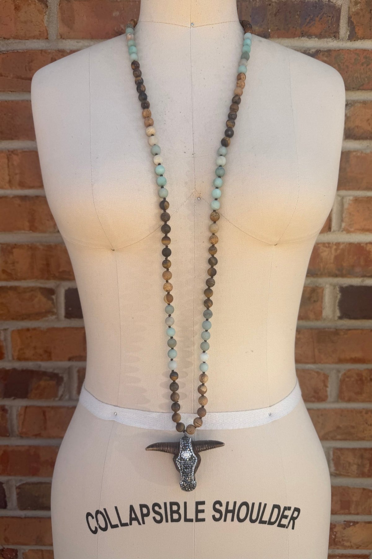 Blinged Out Steer Head Necklace - ivyandlavyboutique ivyandlavyboutique