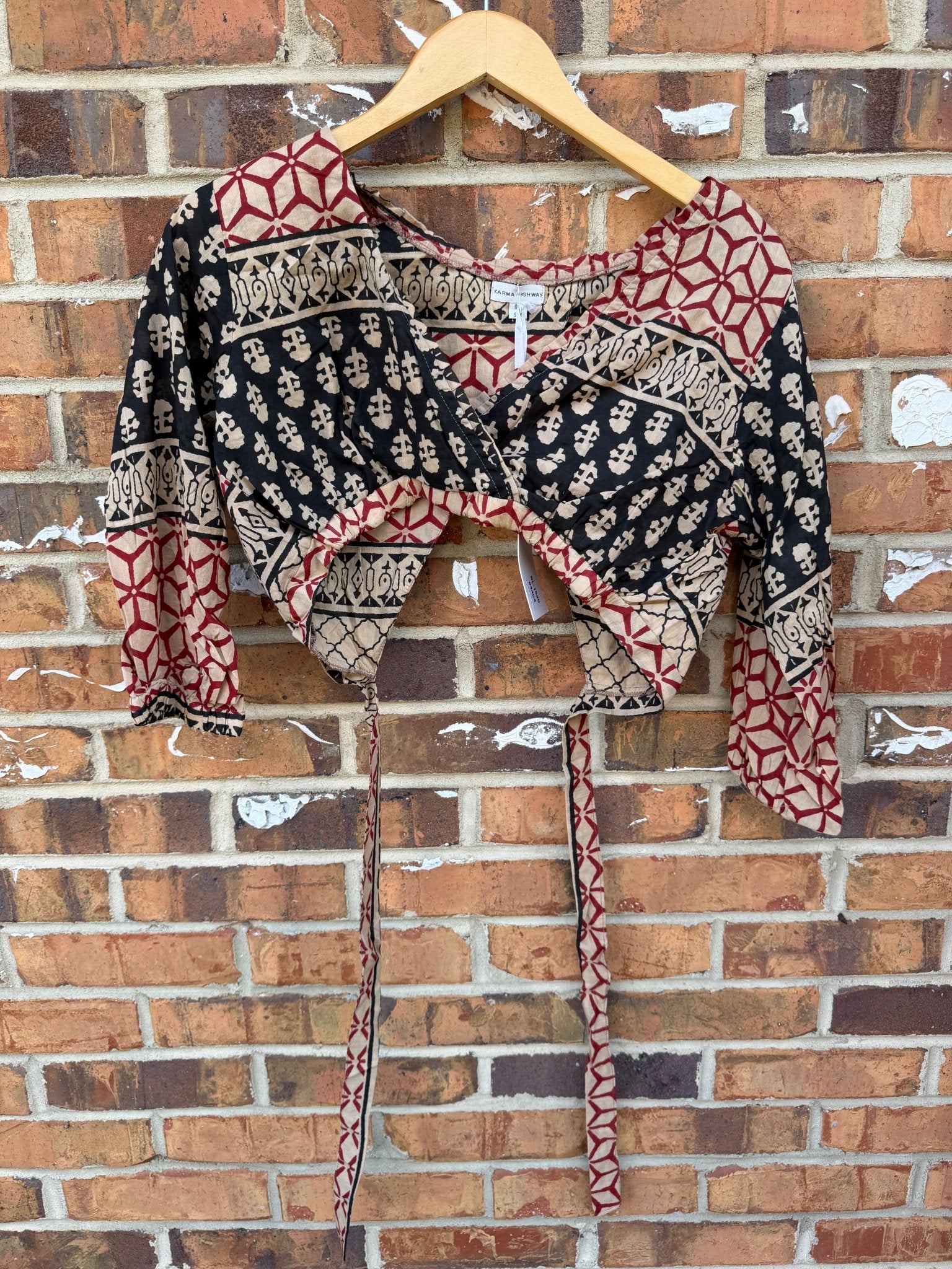 Block Printed Crop Top - ivyandlavyboutique ivyandlavyboutique