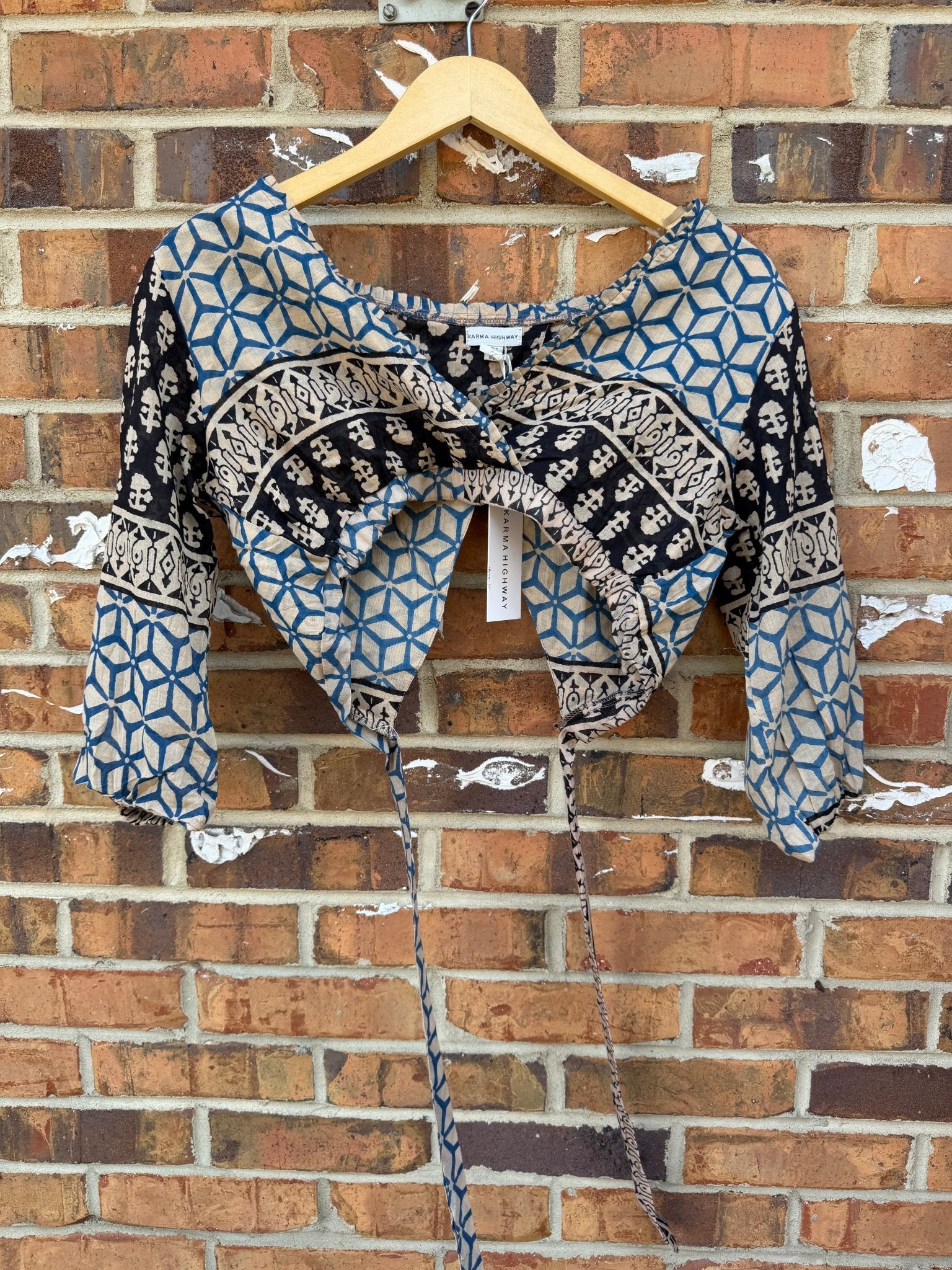 Block Printed Crop Top - ivyandlavyboutique ivyandlavyboutique