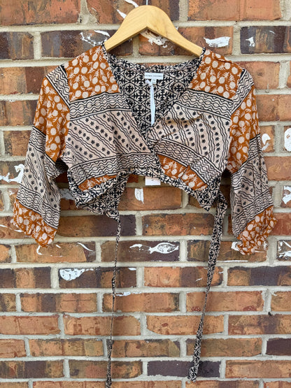 Block Printed Crop Top - ivyandlavyboutique ivyandlavyboutique