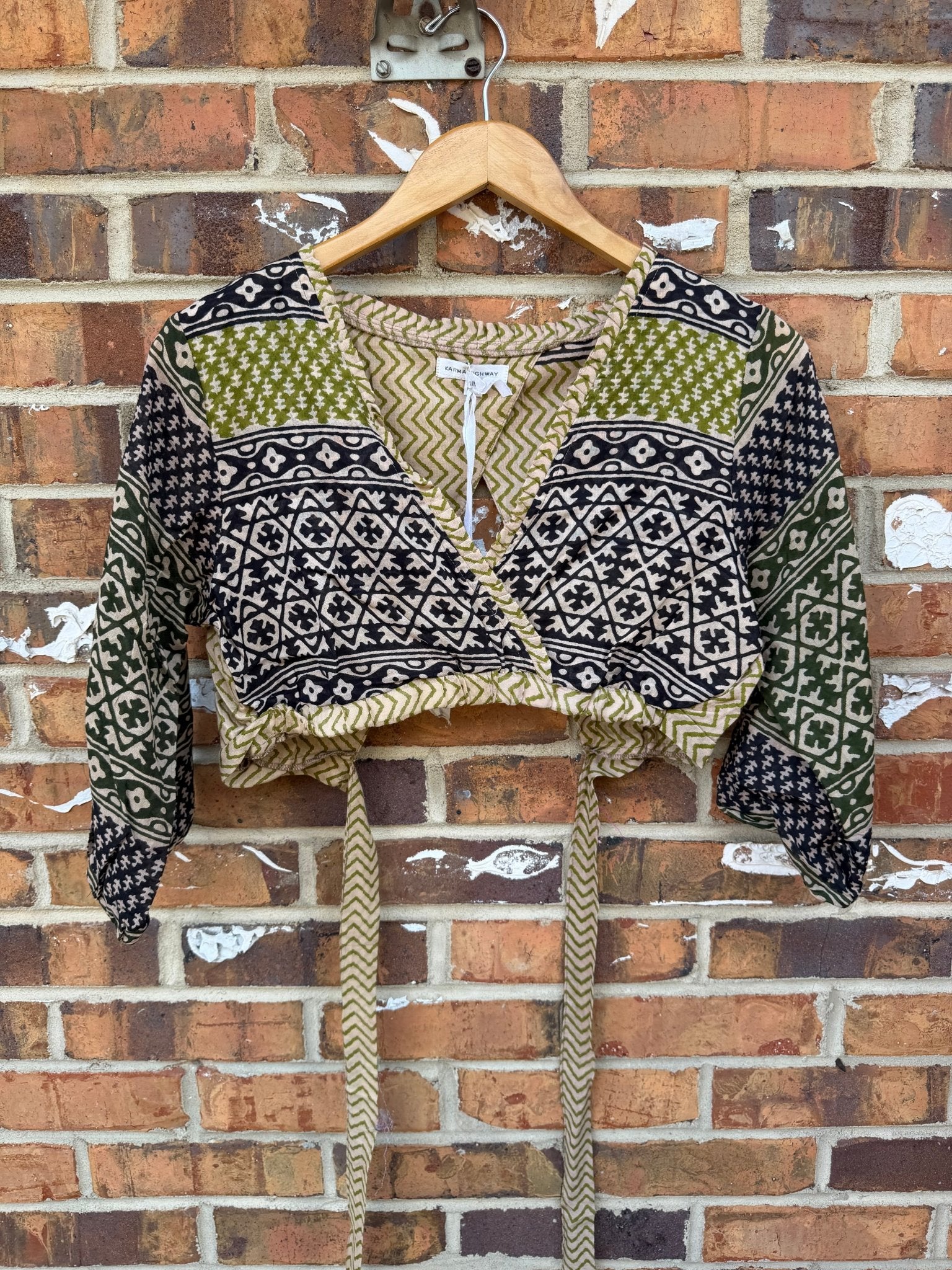 Block Printed Crop Top - ivyandlavyboutique ivyandlavyboutique