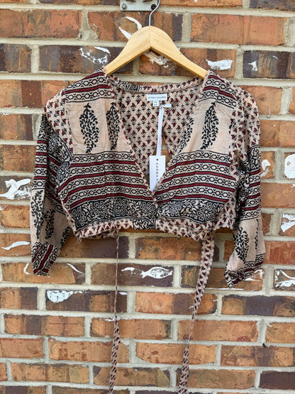 Block Printed Crop Top - ivyandlavyboutique ivyandlavyboutique