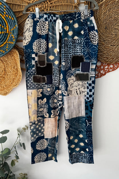 Blocked Print Pants - ivyandlavyboutique I LOVE LINEN