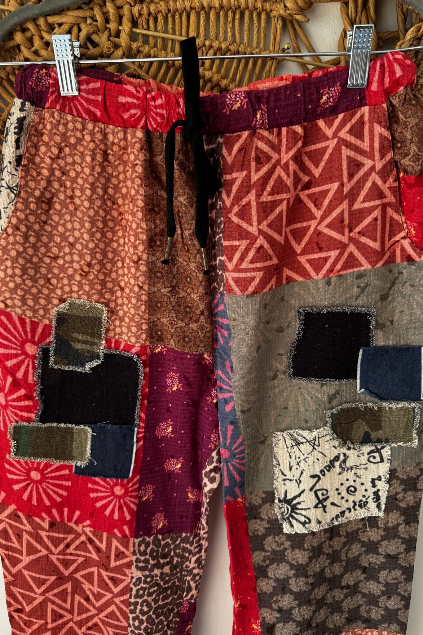 Blocked Print Pants - ivyandlavyboutique I LOVE LINEN
