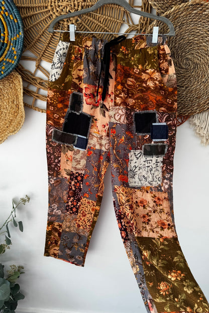 Blocked Print Pants - ivyandlavyboutique I LOVE LINEN