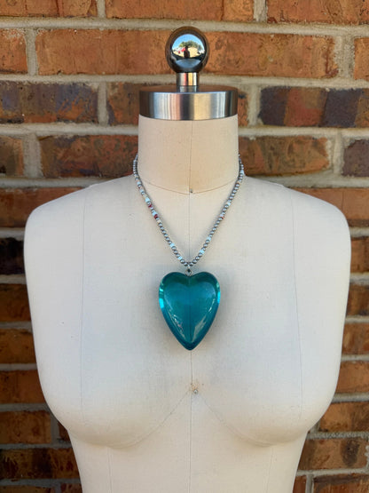 Blue Heart Necklace - Boho Wanderlust Boutique Boho Wanderlust Boutique