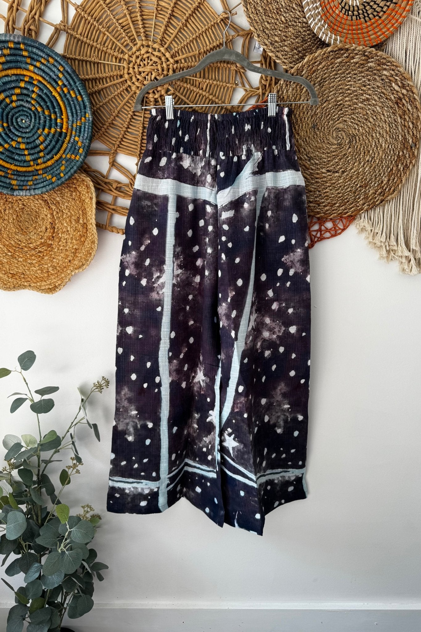 Blue Splattered Pant - ivyandlavyboutique I LOVE LINEN
