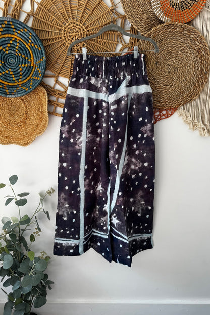 Blue Splattered Pant - ivyandlavyboutique I LOVE LINEN