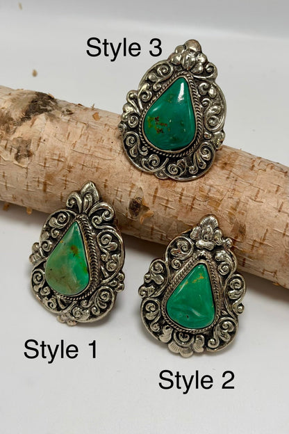 Blue Teardrop Chunky Statement Ring - ivyandlavyboutique ivyandlavyboutique
