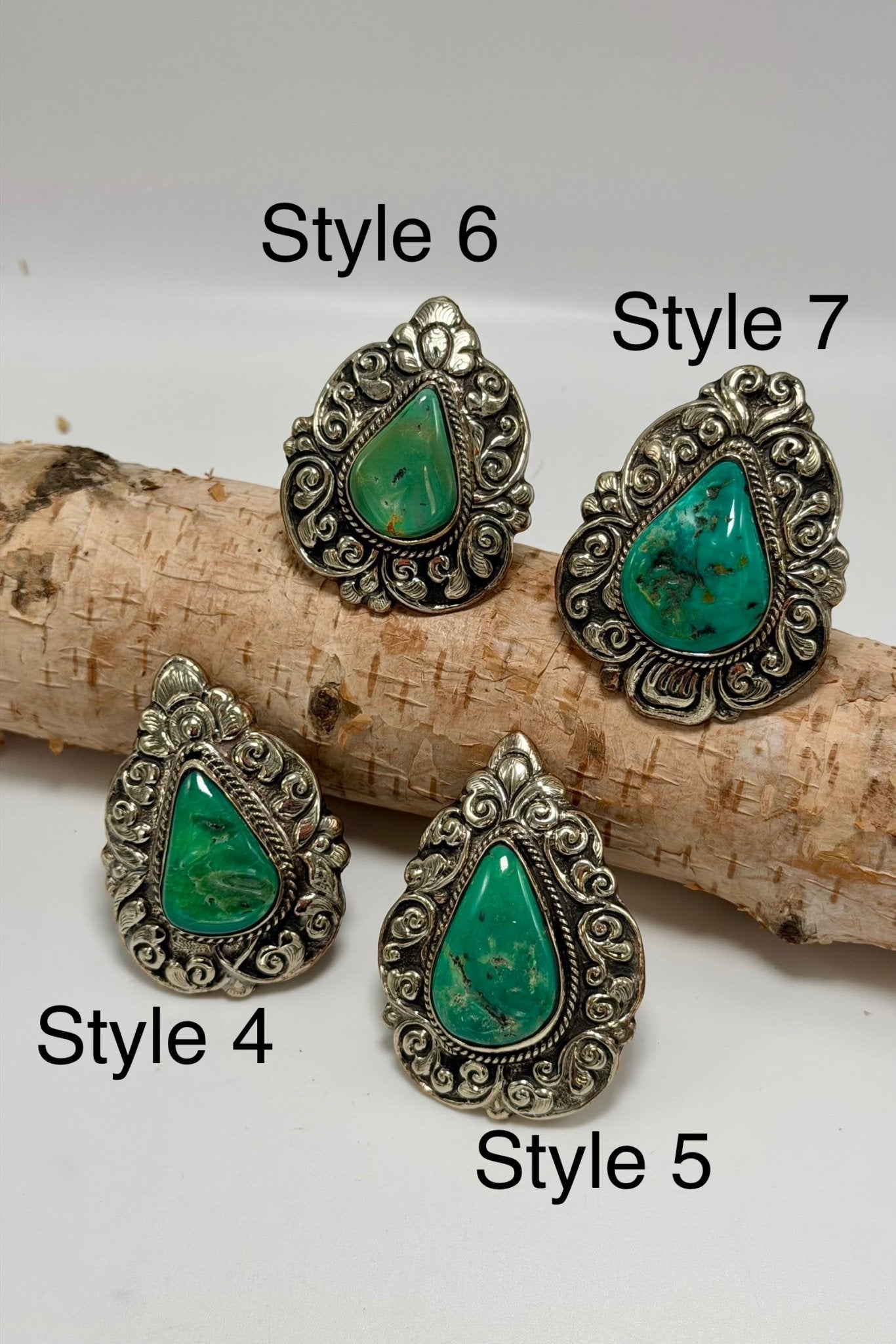 Blue Teardrop Chunky Statement Ring - ivyandlavyboutique ivyandlavyboutique