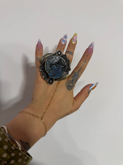 Blue Wolf in Labradorite - ivyandlavyboutique ivyandlavyboutique