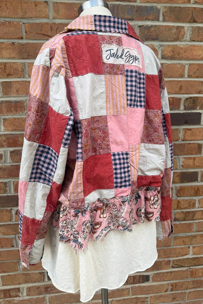 Blush Trail Patched Up Jacket - ivyandlavyboutique Jaded Gypsy