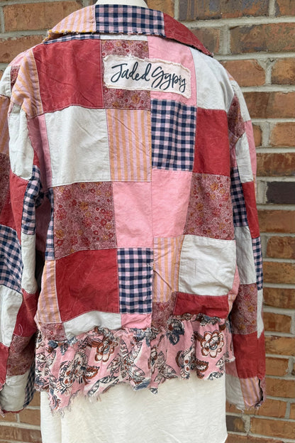 Blush Trail Patched Up Jacket - ivyandlavyboutique Jaded Gypsy