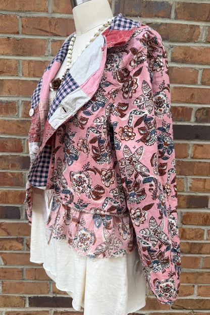 Blush Trail Patched Up Jacket - ivyandlavyboutique Jaded Gypsy