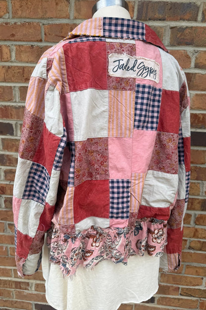 Blush Trail Patched Up Jacket - ivyandlavyboutique Jaded Gypsy
