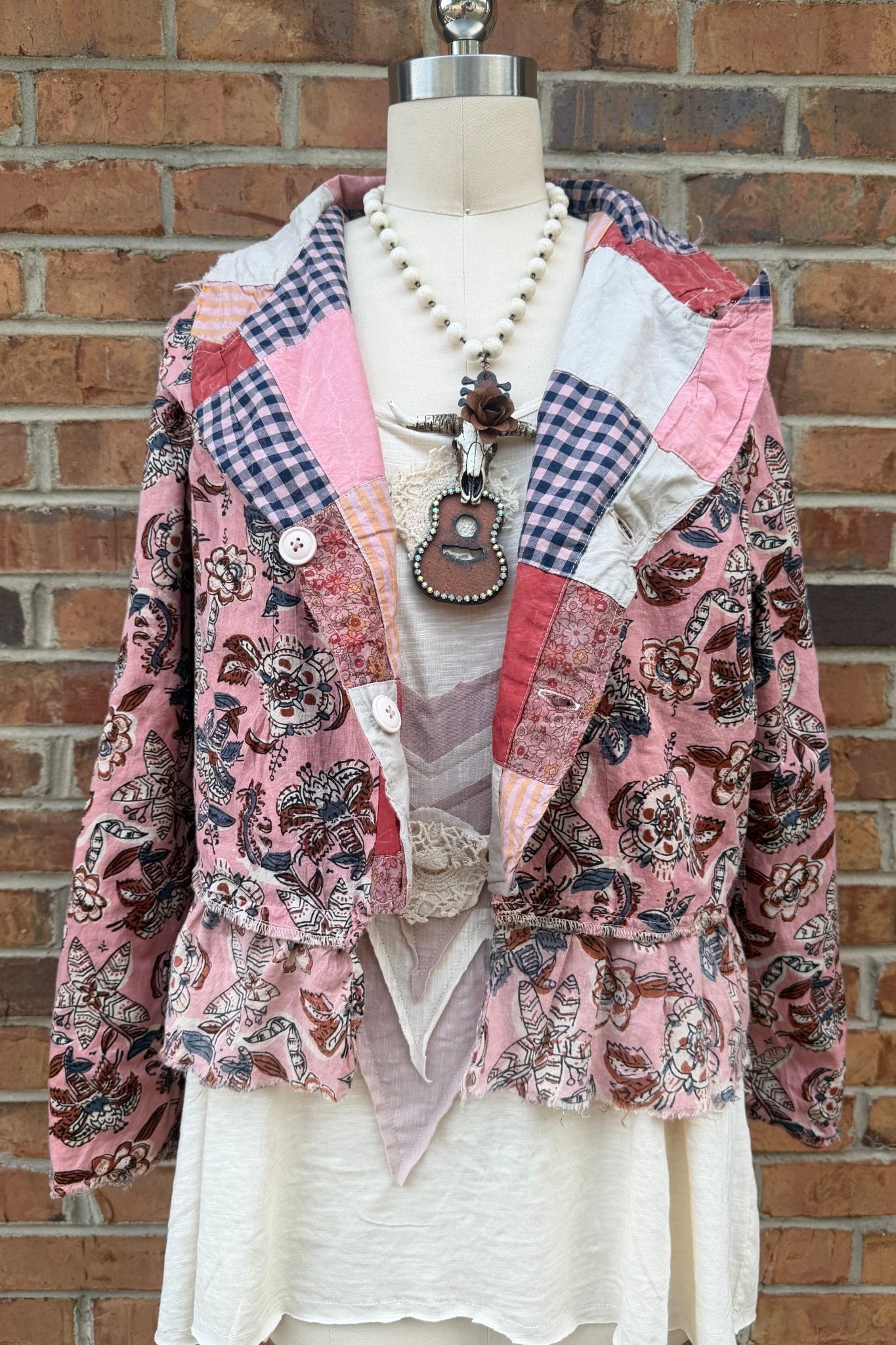 Blush Trail Patched Up Jacket - ivyandlavyboutique Jaded Gypsy