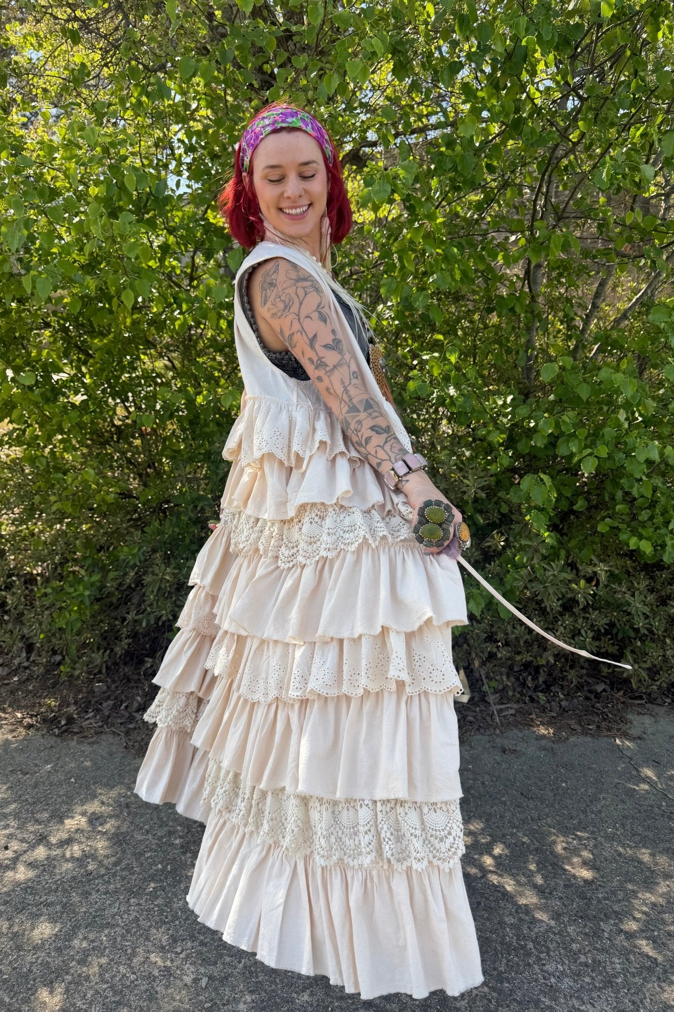 Bohemian Romance Front Tie Duster - ivyandlavyboutique Blue Velvet