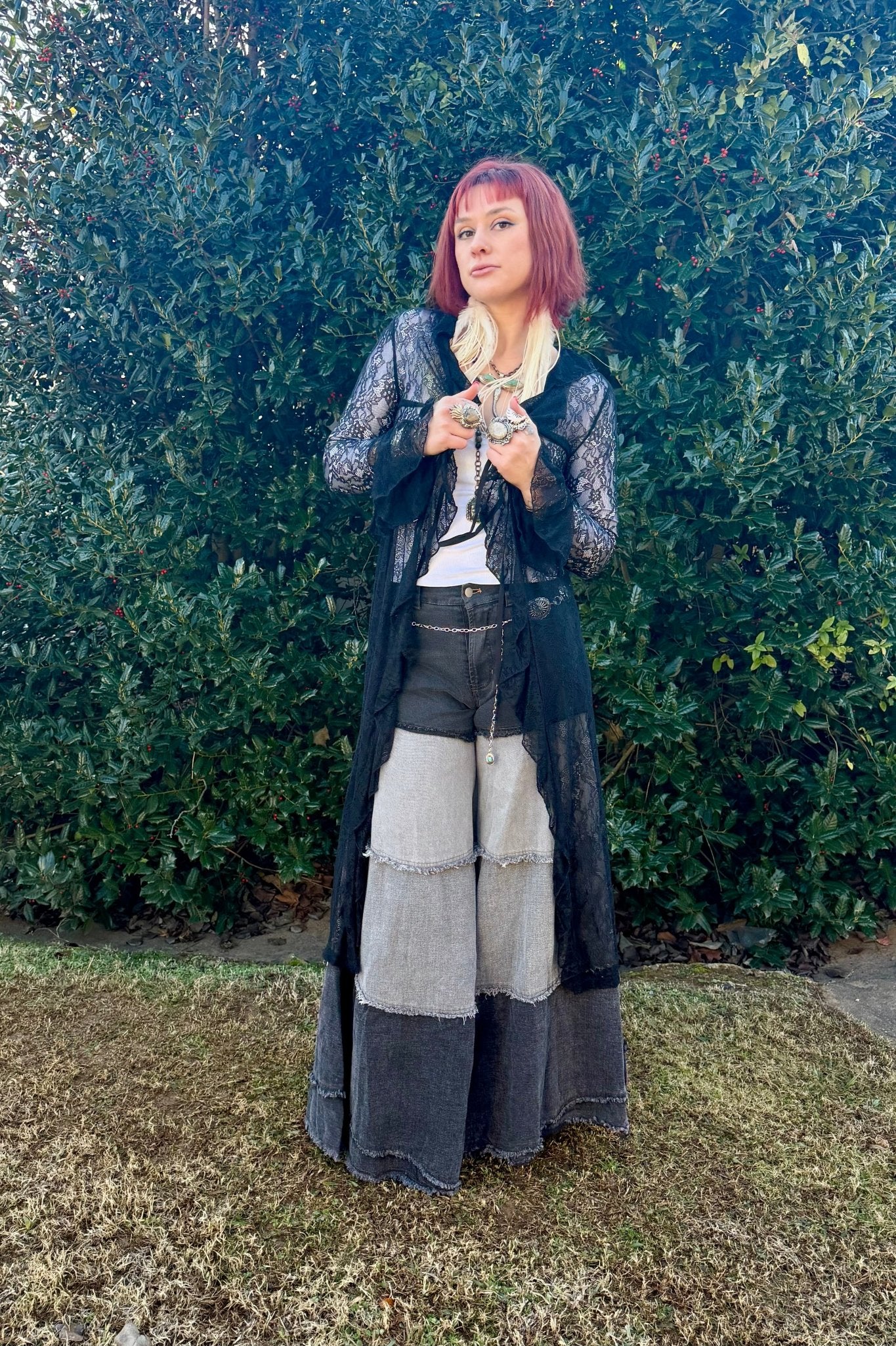 Bohemian Romance Sheer Lace Ruffle Duster - ivyandlavyboutique Listicle