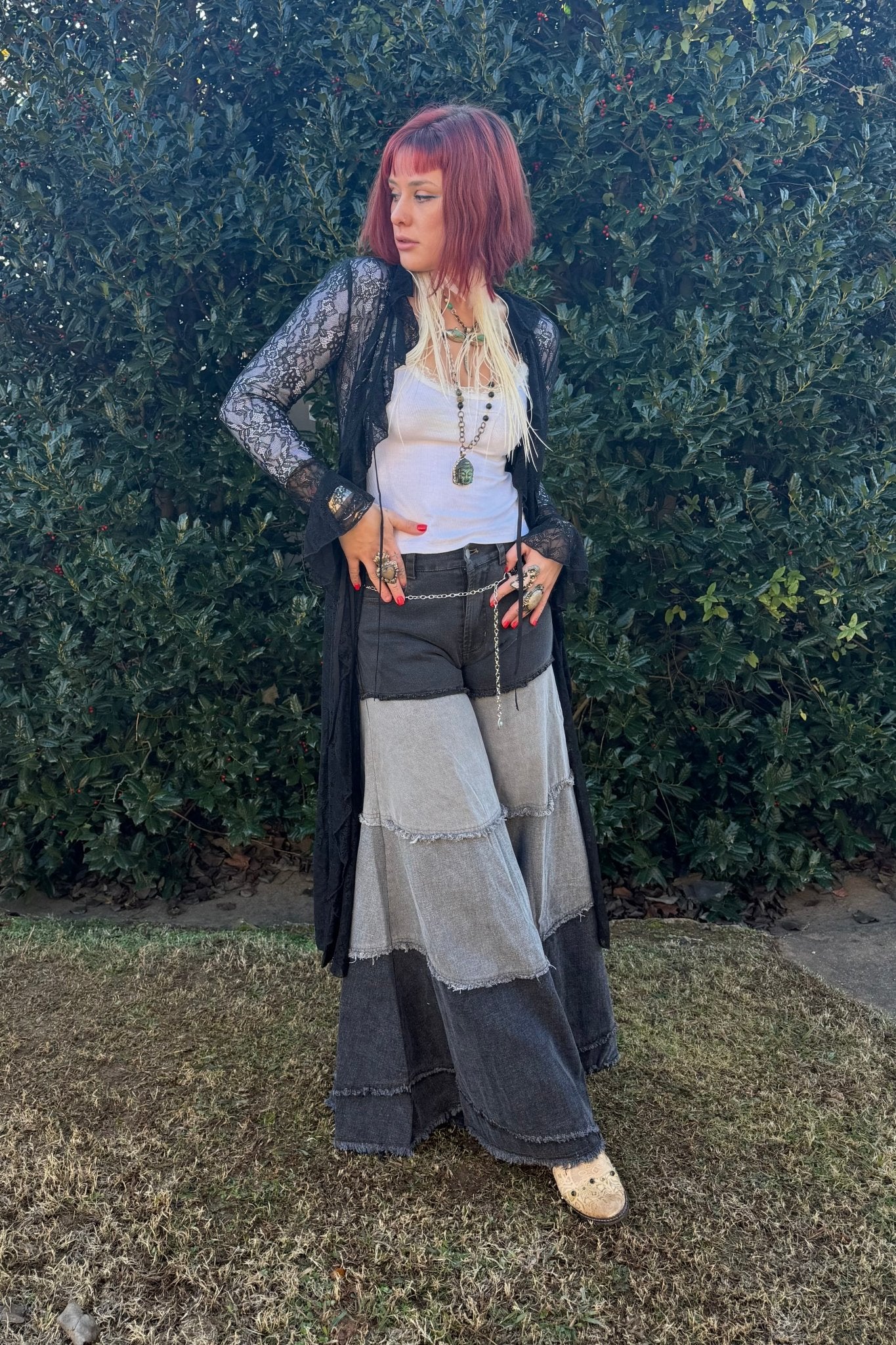 Bohemian Romance Sheer Lace Ruffle Duster - ivyandlavyboutique Listicle