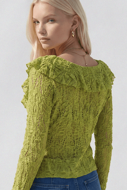 Boho Bliss Sheer Lace Top - ivyandlavyboutique WISTERIA LANE
