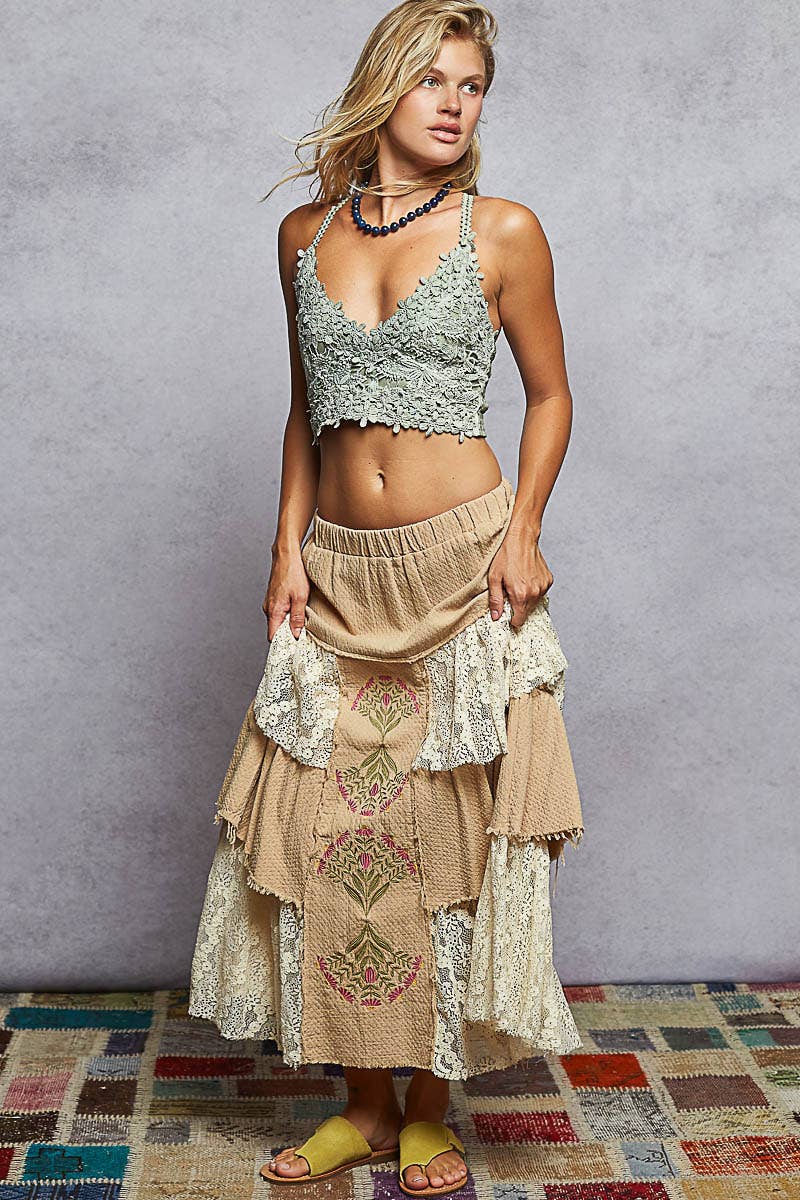 Boho Dreaming Maxi Skirt - ivyandlavyboutique Pol Clothing