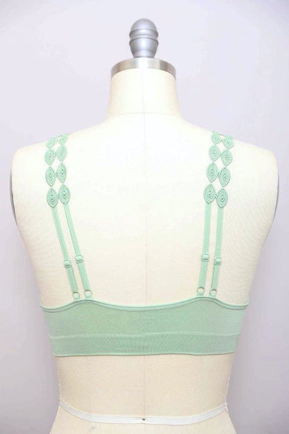 Boho Eye Lace Applique Bralette - ivyandlavyboutique Leto Accessories