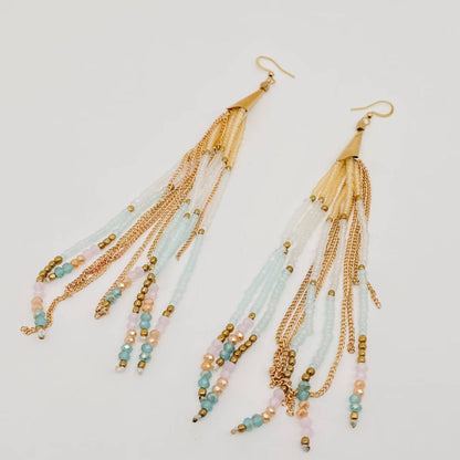 Boho Hand-woven Seed Beads Tassels Earrings - BJ/SB: Style 1 - ivyandlavyboutique Mio Queena