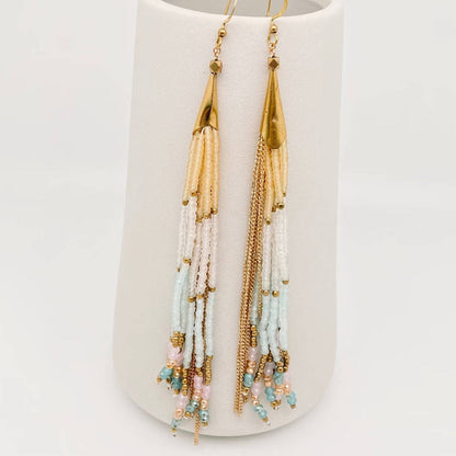 Boho Hand-woven Seed Beads Tassels Earrings - BJ/SB: Style 5 - ivyandlavyboutique Mio Queena