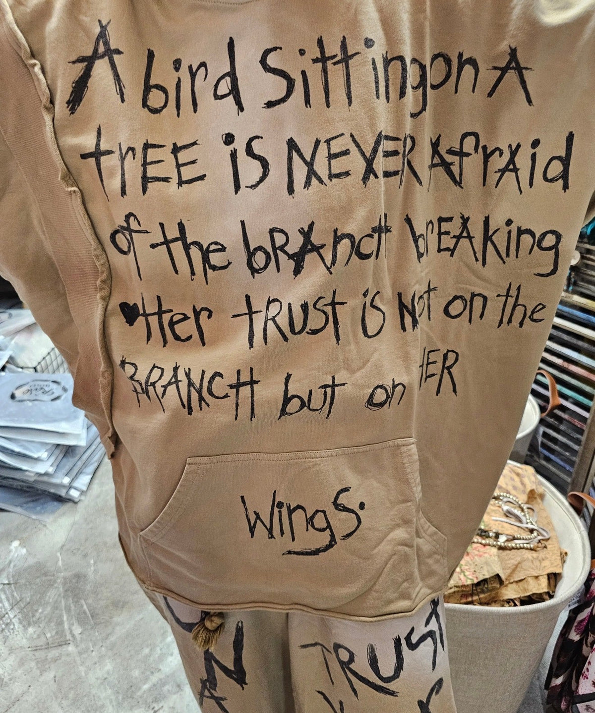 Borrowed Wings Hoodie - ivyandlavyboutique A Rare Bird Shop