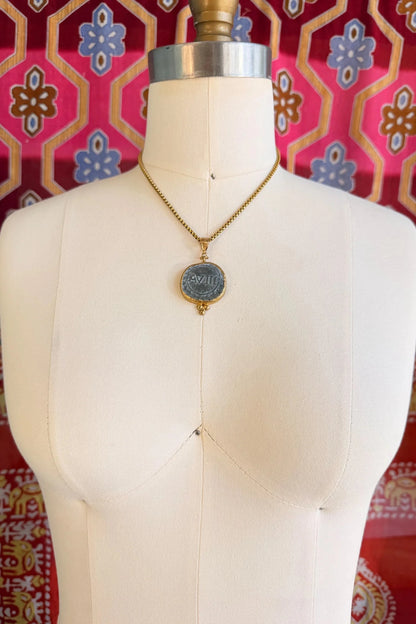 Brass Medallion Necklace - ivyandlavyboutique ivyandlavyboutique