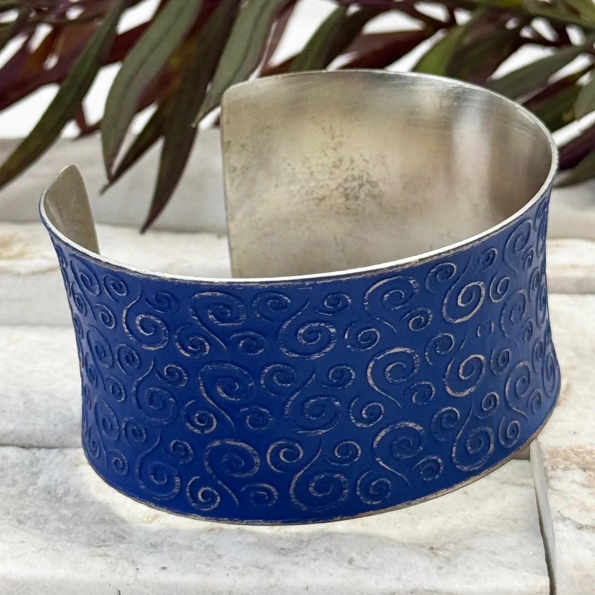 Brass Patina Bracelet - Royal Blue - ivyandlavyboutique Anju Jewelry