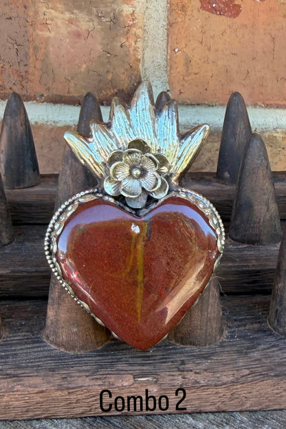 Brown Heart Statement Ring - ivyandlavyboutique ivyandlavyboutique