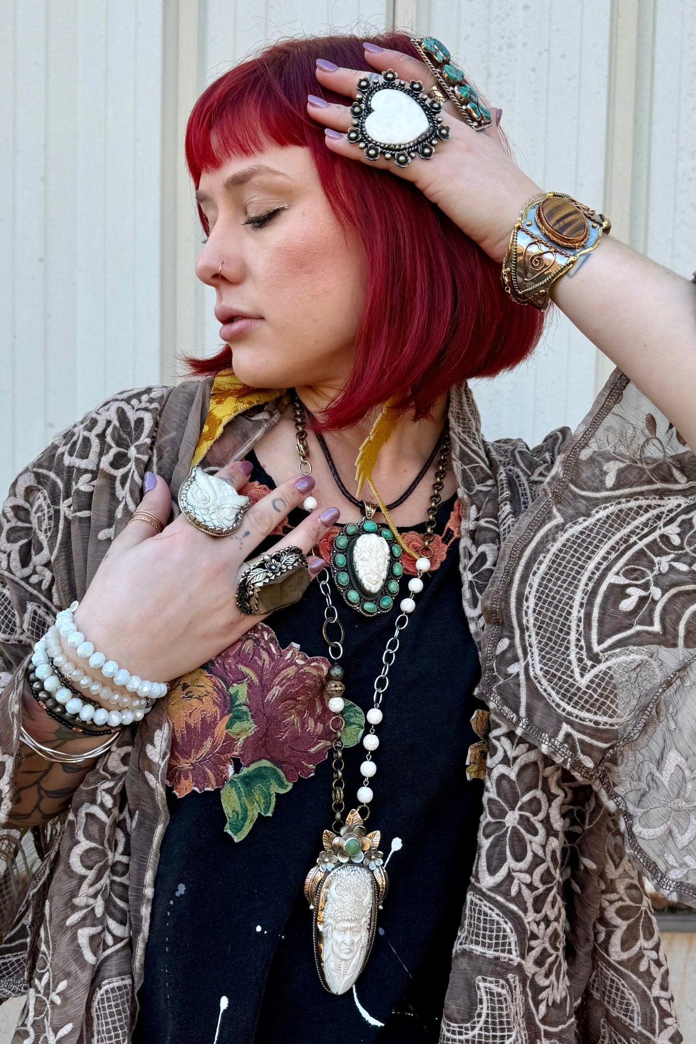 Buffalo W Turquoise Choker Necklace - ivyandlavyboutique ivyandlavyboutique