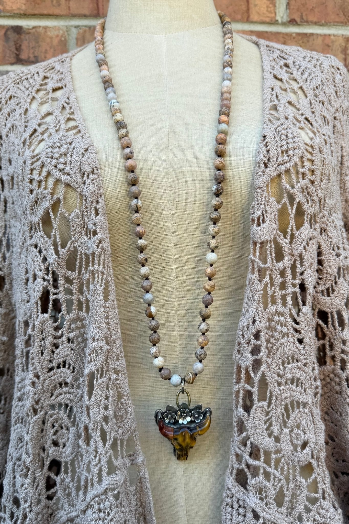 Bull Head in Tigers Eye - ivyandlavyboutique ivyandlavyboutique