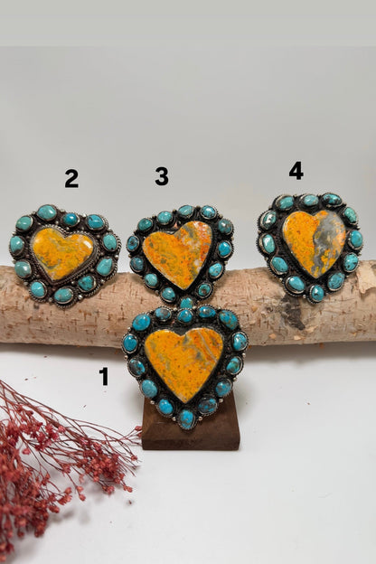 Bumble Bee Jasper Heart in Blues - ivyandlavyboutique ivyandlavyboutique