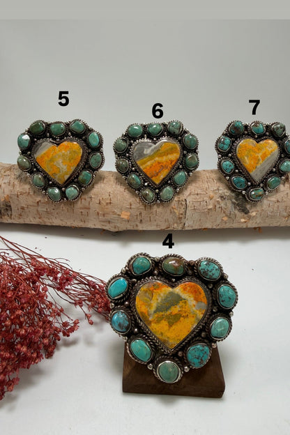 Bumble Bee Jasper Heart in Greens - ivyandlavyboutique ivyandlavyboutique