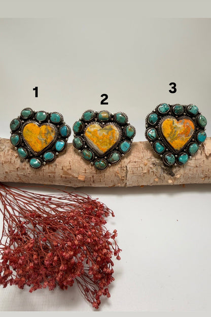 Bumble Bee Jasper Heart in Greens - ivyandlavyboutique ivyandlavyboutique