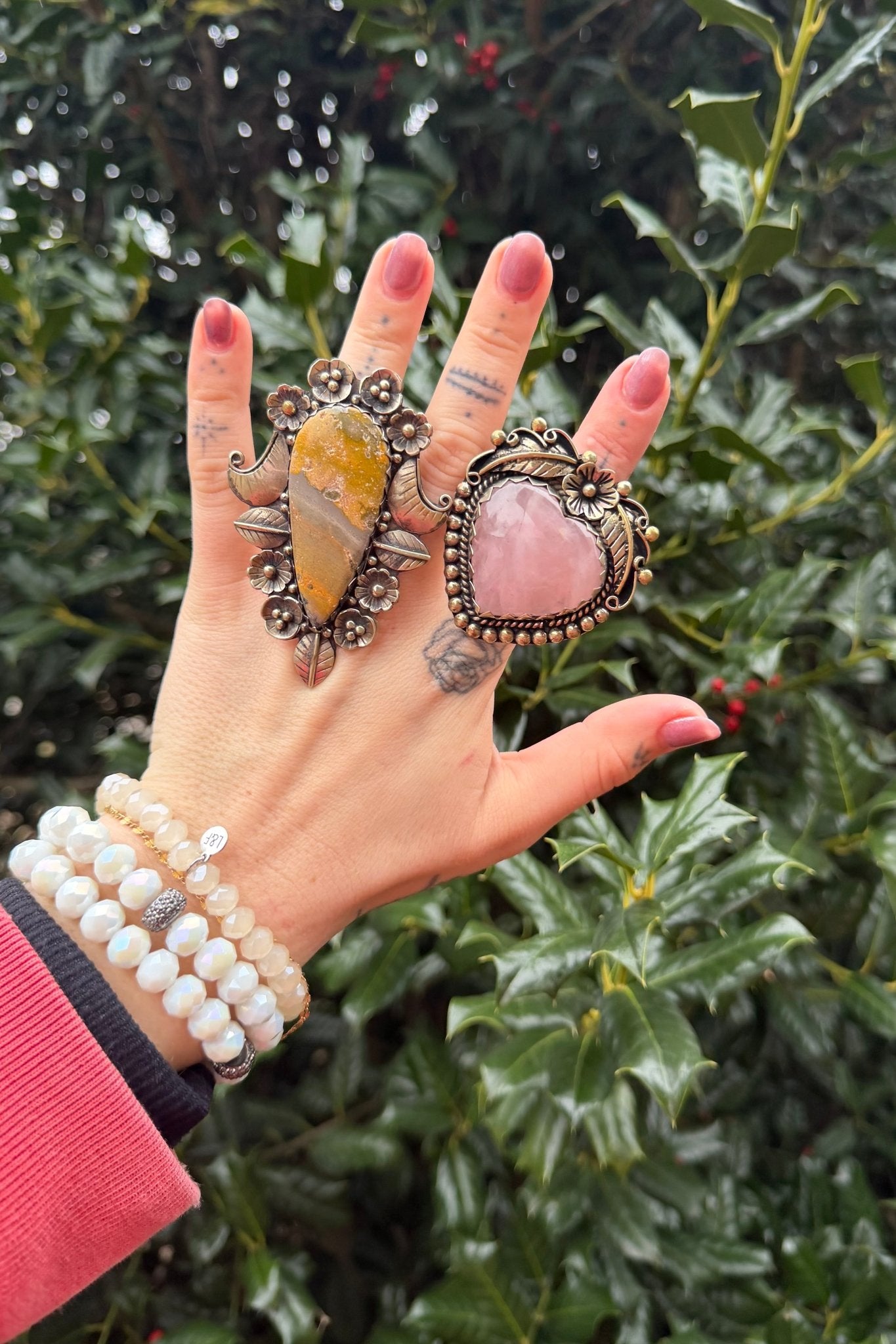 Bumble Jasper Tear Drop Ring - ivyandlavyboutique ivyandlavyboutique