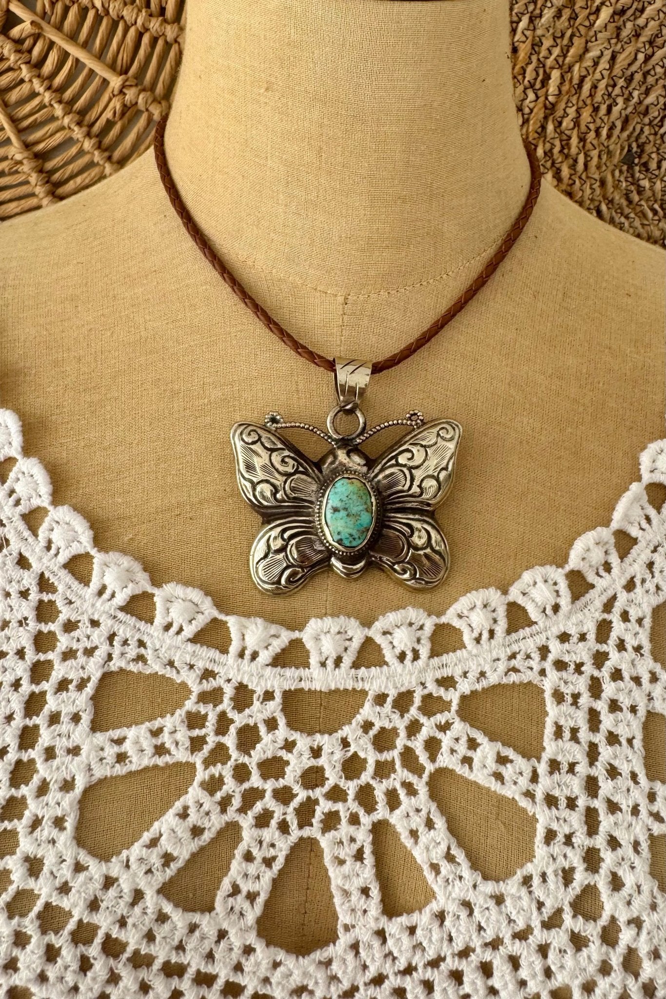 Butterfly Bliss Combo 1 Choker on Leather - ivyandlavyboutique ivyandlavyboutique