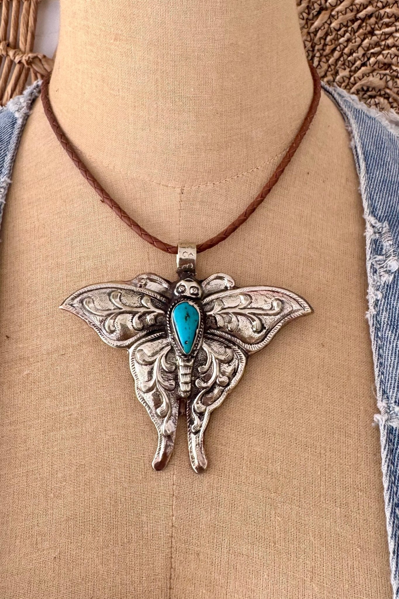 Butterfly Bliss Combo 2 Choker on Leather - ivyandlavyboutique ivyandlavyboutique