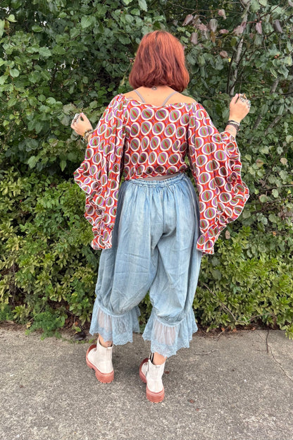 Butterfly Center Cinched Top Combo B - ivyandlavyboutique Karma Highway