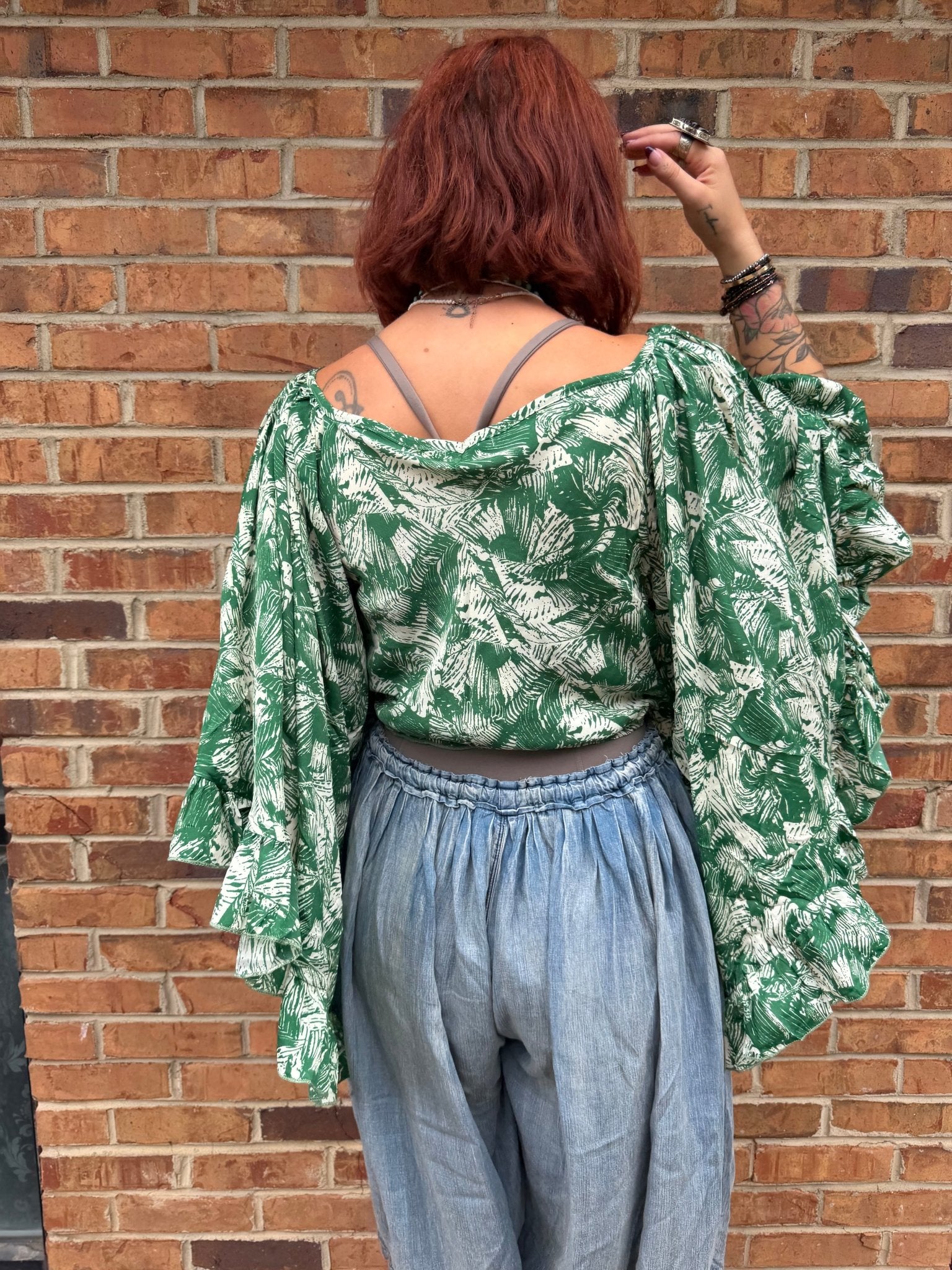 Butterfly Center Cinched Top Combo H - ivyandlavyboutique Karma Highway