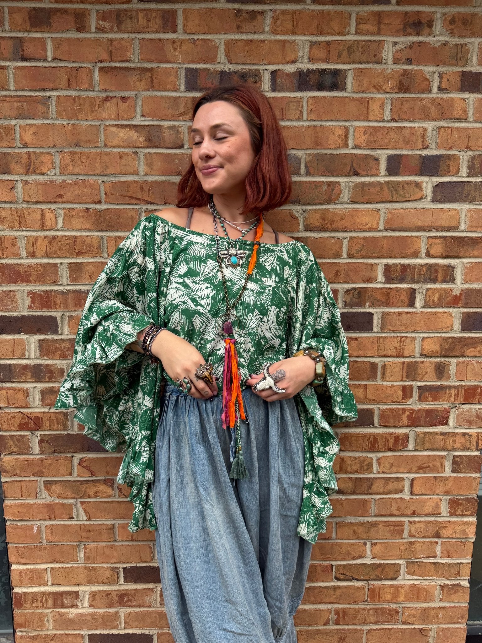 Butterfly Center Cinched Top Combo H - ivyandlavyboutique Karma Highway