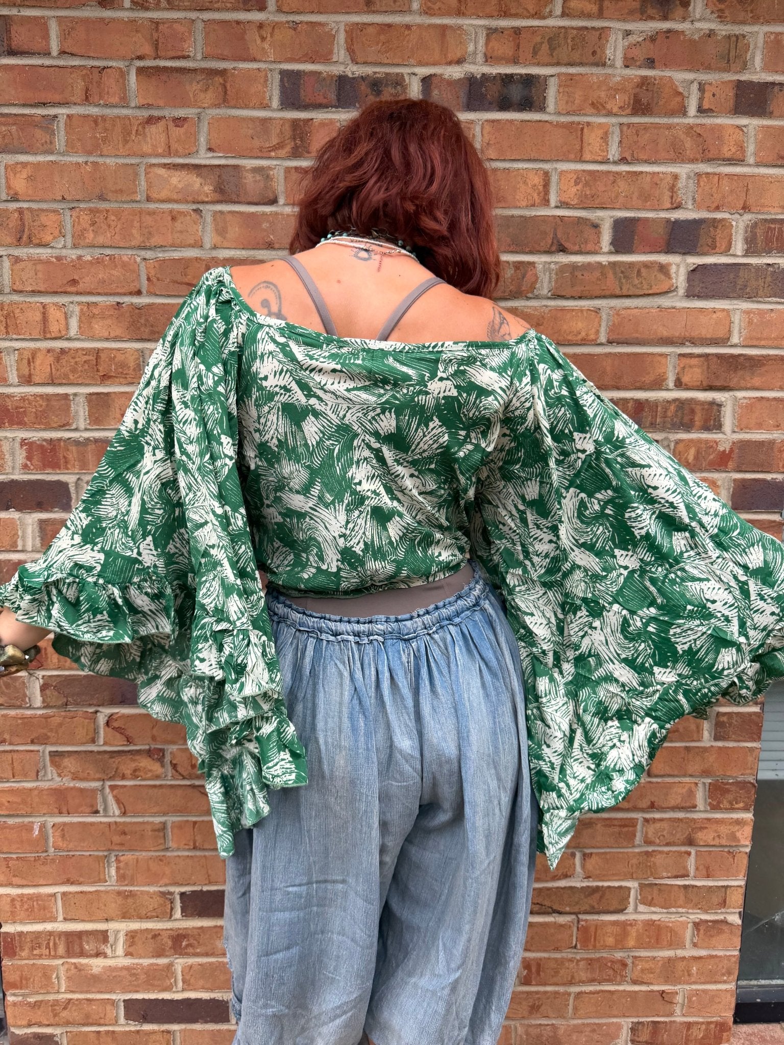 Butterfly Center Cinched Top Combo H - ivyandlavyboutique Karma Highway